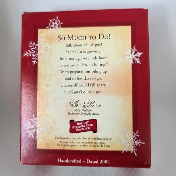 Hallmark Keepsake Ornaments Lot of 5-Curius the Elf, 2 Santas, Pony, USA Snowman - Picture 9 of 16